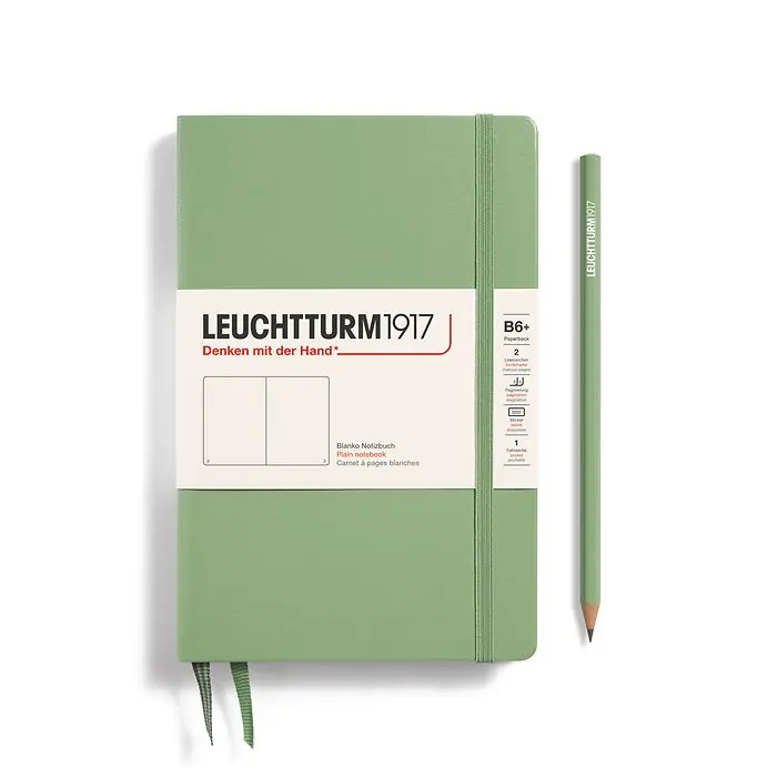 Leuchtturm1917 hard cover B6+ – plain – sage Superprijs