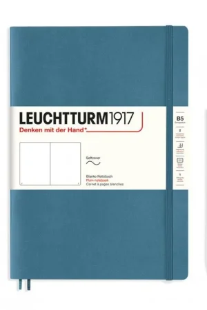 Leuchtturm1917 soft cover B5 – blanco – stone blue Actieprijs