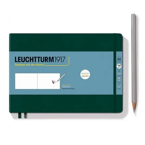 Koop Vandaag Leuchtturm1917 Sketch book 150gr medium landscape – green forest
