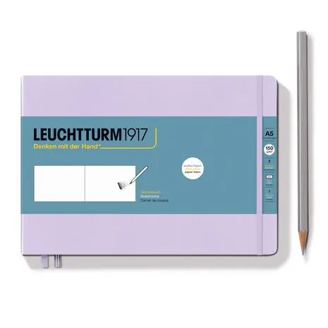 Must-Have Leuchtturm1917 Sketch book 150gr medium landscape – lilac
