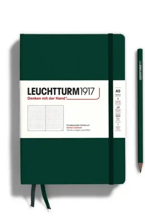 Leuchtturm1917 medium – dotted – forest green Nieuw