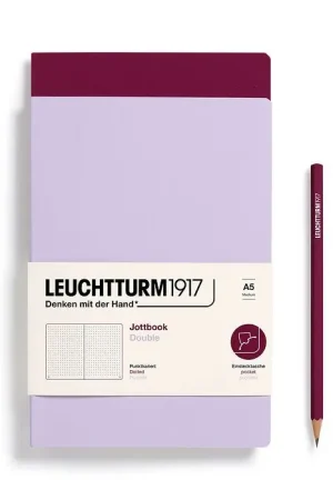 Nieuw Leuchtturm1917 jottbook A5 – dotted – lilac/port