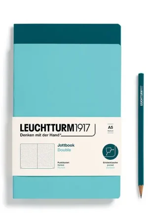Leuchtturm1917 jottbook A5 – dotted –  aqua/pacific Superprijs
