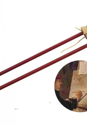 Beperkte Voorraad AMI Schilderstok metaal/zeemleer 90cm