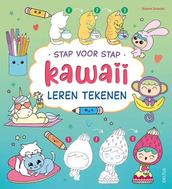 Stap voor stap kawaii leren tekenen Bestel Nu