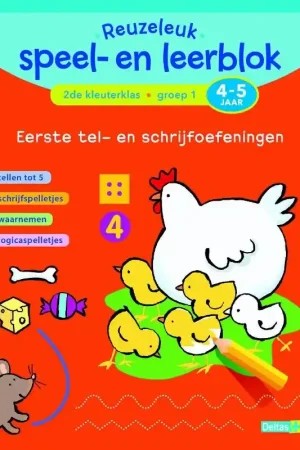 Reuzeleuk speel- en leerblok Tel- en schrijfoefeningen (4-5 j.) Tijdelijk Beschikbaar