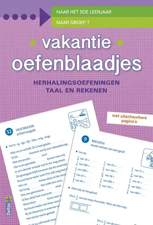 herhalingsoefeningen taal en rekenen. Naar het 5de leerjaar, naar groep 7 Goedkoop