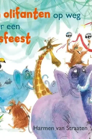 Tien olifanten op weg naar een dansfeest Direct Beschikbaar