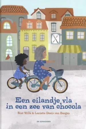 Een eilandje vla in een zee van chocola Direct Verzonden
