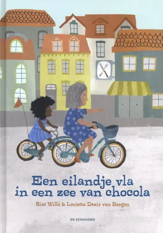 Een eilandje vla in een zee van chocola Direct Verzonden
