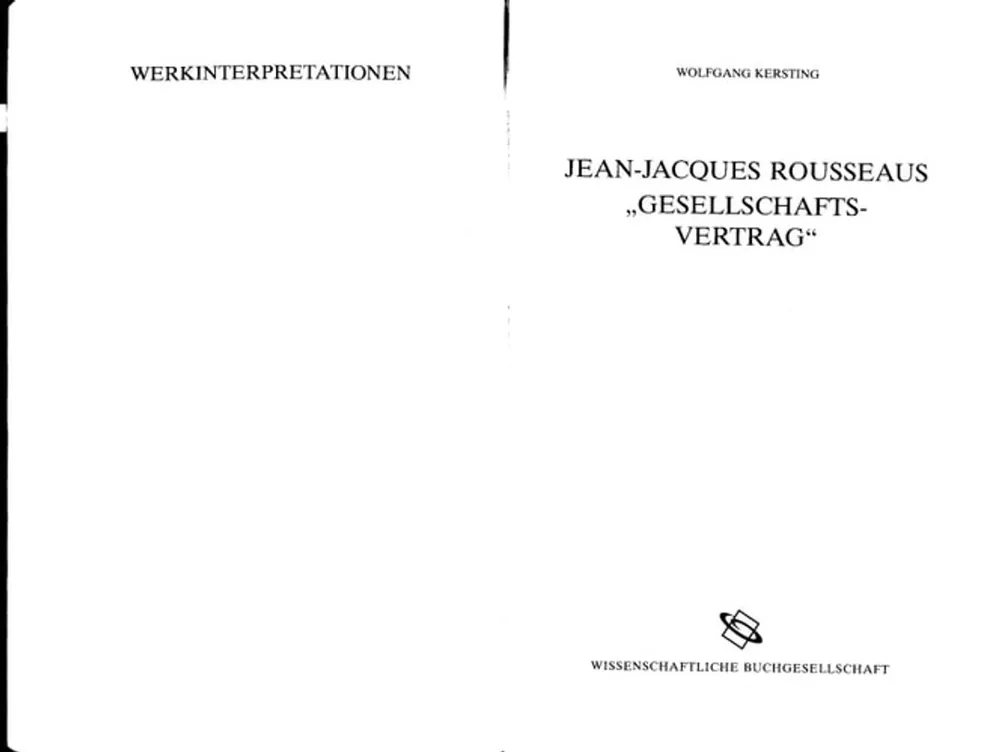 Bestseller Jean- Jacques Rousseaus ' Gesellschaftsvertrag'. - Wolfgang Kersting