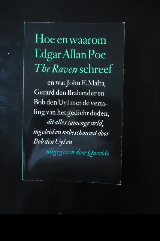 Koopje Hoe en waarom edgar allen poe the raven schreef - Bob den Uyl