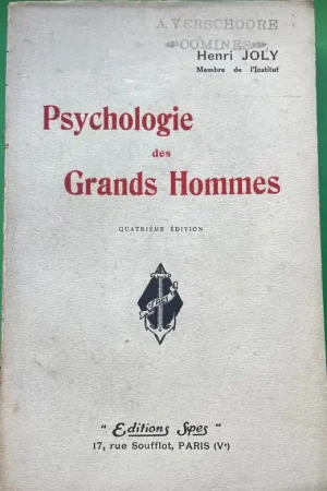 Psychologie des Grands Hommes - Henry Joly Veilige Betaling