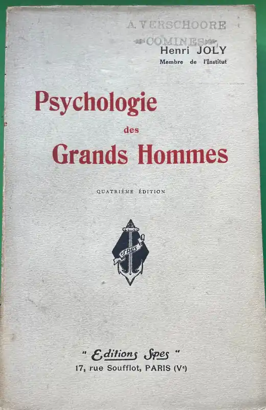 Psychologie des Grands Hommes - Henry Joly Veilige Betaling