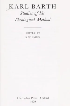 Tijdelijk Beschikbaar Karl Barth, studies of his theological method - S. W., ed. Sykes