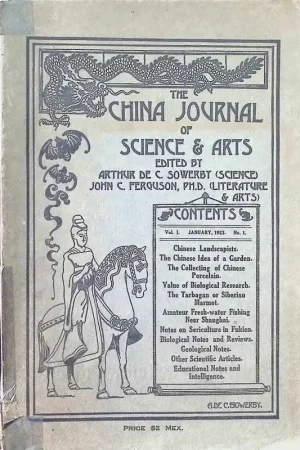 Op = Op The China Journal of Science & arts Volume I , January 1923, N° 1 - Collectief