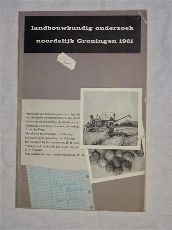Landbouwkundig onderzoek, Noordelijk Groningen 1961 - Onbekend Flitsaanbieding