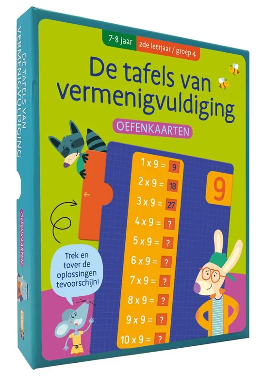 De tafels van vermenigvuldiging (7-8 j.) - 2de leerjaar/groep 4 Oefenkaarten / Druk 1 Fabrieksprijs