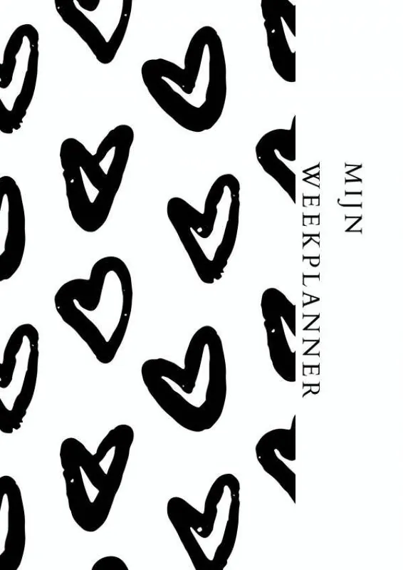 Nu Kopen To Do weekplanner hart zwart/wit A4 ongedateerd. / Druk 1