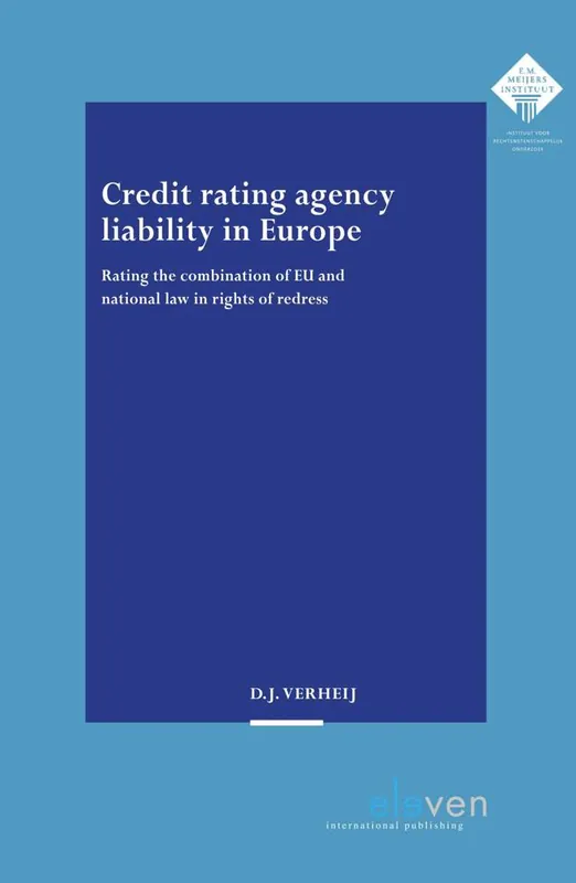 Credit rating agency liability in Europe / 1st Edition Speciale Aanbieding