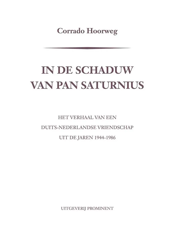 In de schaduw van Pan Saturnius / Druk 1 Uitverkoop