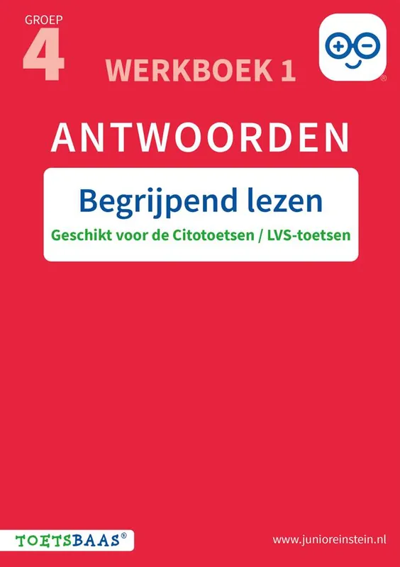 Begrijpend lezen 1 antwoorden groep 4 Werkboek / Druk 1 Superprijs