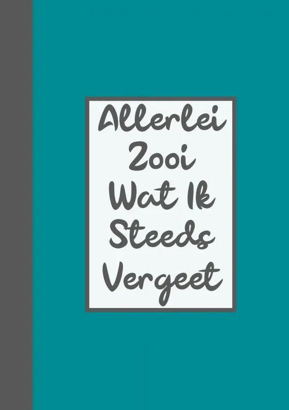 Wachtwoordenboekje / Wachtwoorden Boekje - Allerlei Zooi Wat Ik Steeds Vergeet / Druk 2 Meest Verkocht