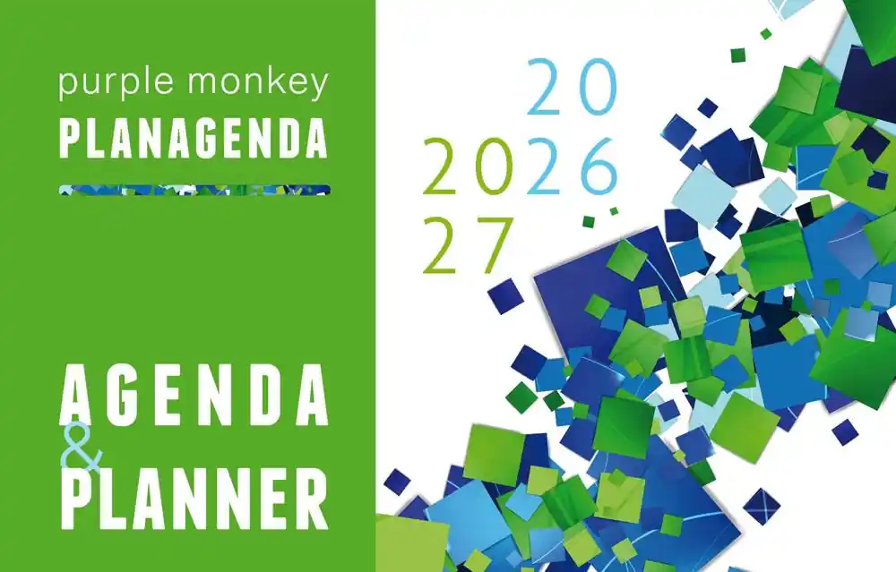 Purple Monkey planagenda 2026-2027 - A4 editie / Druk 1 Betaalbaar