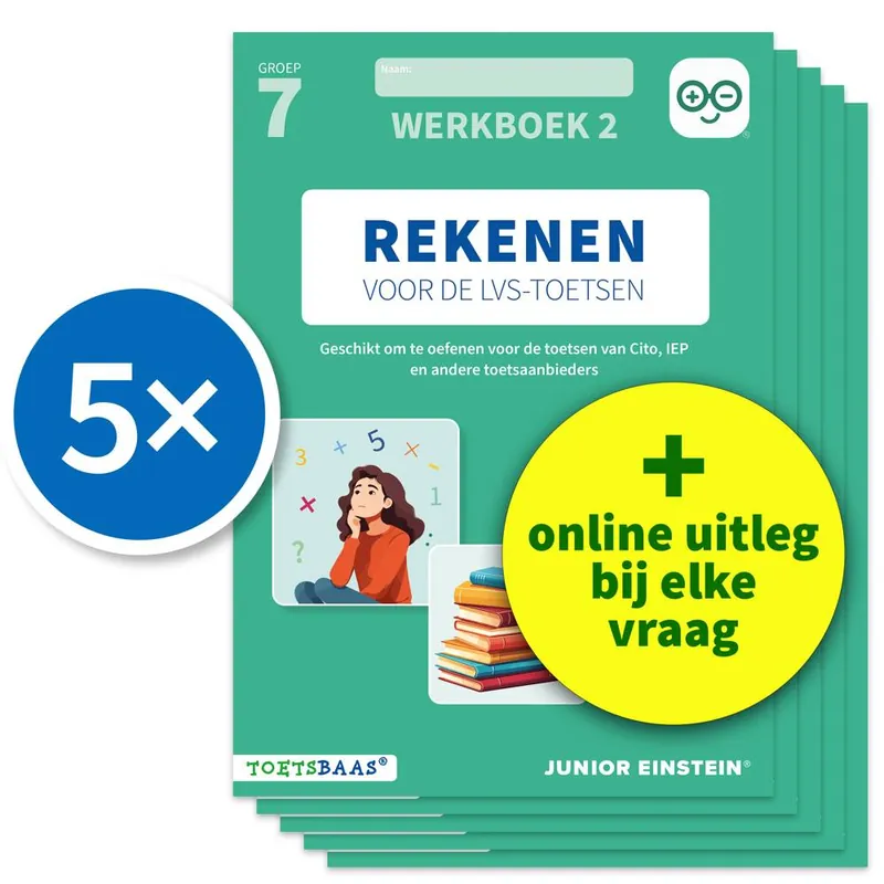 Lage Kosten Rekenen voor de LVS-toetsen (set 5 ex) groep 7 Werkboek 2 / Druk 1