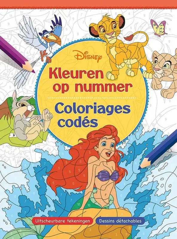 Speciale Aanbieding Disney Kleuren op nummer / Disney - Coloriages codés / Druk 1