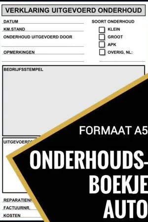 Beperkt Aanbod Onderhoudsboekje Auto - Universeel Reparatie Boek / Druk 1