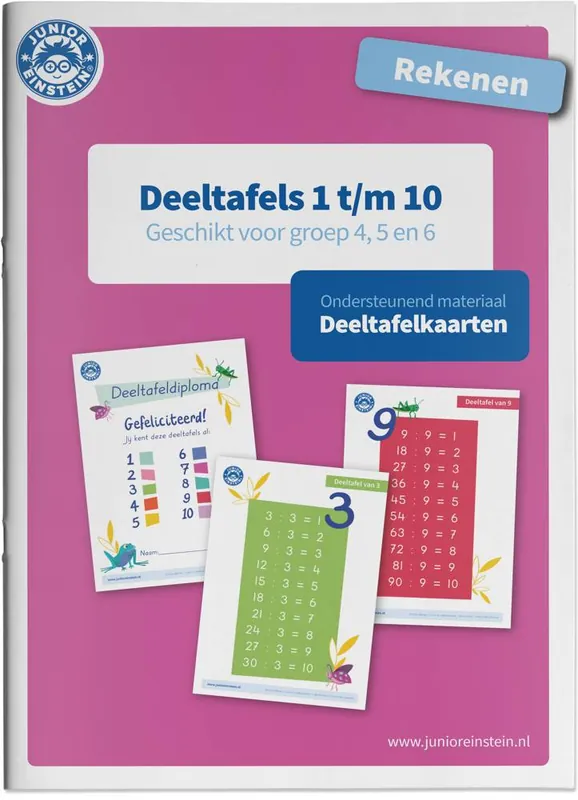 Lage Prijs Deeltafelkaarten 1 t/m 10 rekenen geschikt voor groep 4, 5 en 6 / Druk 1