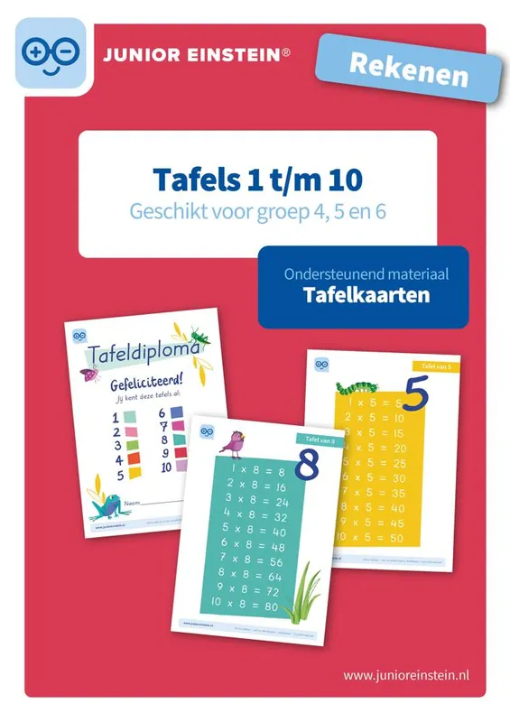Rekenen Tafels 1 t/m 10 Tafelkaarten / Druk 1 Superprijs