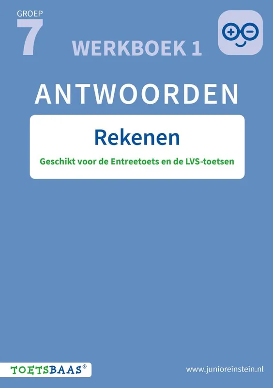 Koop Vandaag Rekenen antwoordenboek 1 groep 7 / Druk 1