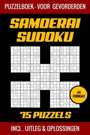Actieprijs Samoerai Sudoku - Puzzelboek met 75 Puzzels voor Gevorderden / Druk 1
