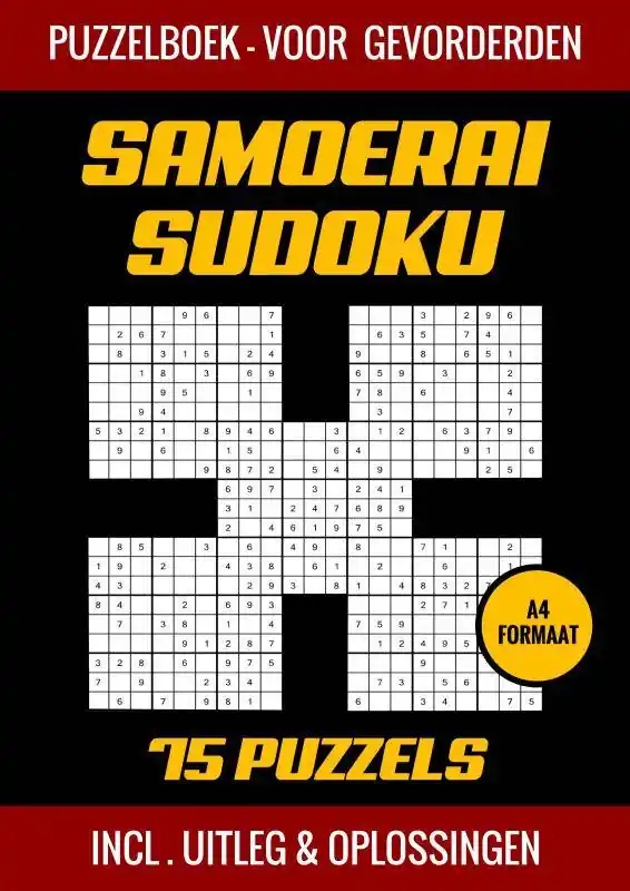 Actieprijs Samoerai Sudoku - Puzzelboek met 75 Puzzels voor Gevorderden / Druk 1