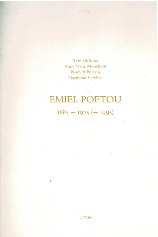 Actieprijs Emiel Poetou 1885-1975 (-1995) - Yves De Smet