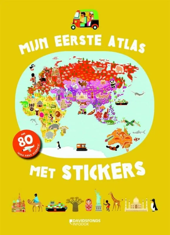 Mijn eerste atlas met stickers - Cecile Jugla; Sandra Laboucarie; Julie Mercier Hoge Kwaliteit