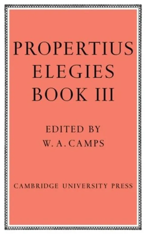 Fabrieksprijs Elegies Bk 3 Camps - Sextus Propertius