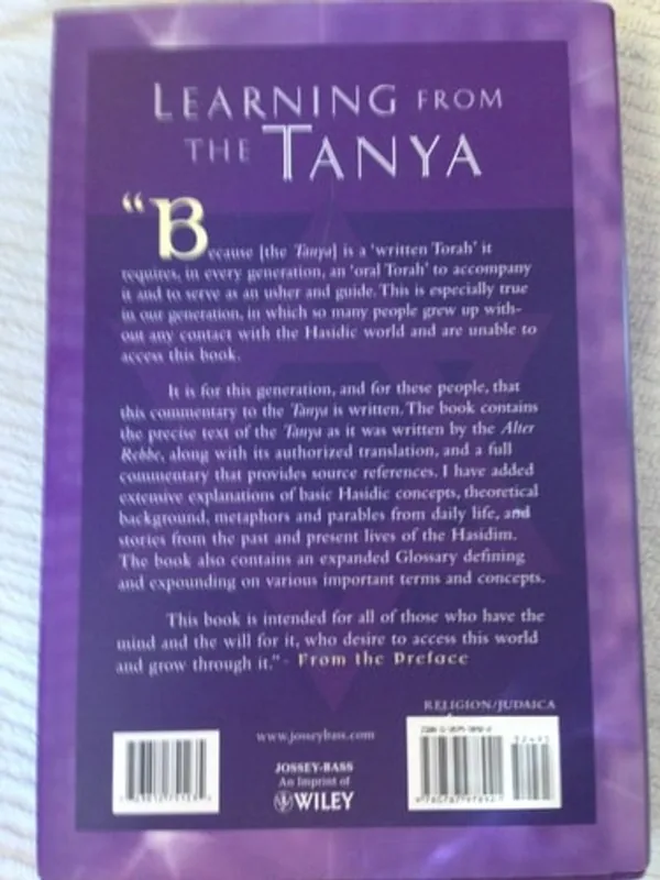 Beste Prijs Learning From the Tanya: Volume Two in the Definitive Commentary on the Moral and Mystical Teachings of a Classic Work of Kabbalah - Rabbi Adin Steinsaltz