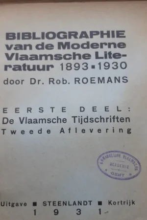 Koopje Bibliographie van de Moderne Vlaamsche Literatuur 1893-1930 - Robert Roemans
