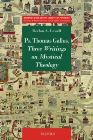 Shop Nu Three Writings on Mystical Theology - Ps. Thomas Gallus; Declan A. Lawell