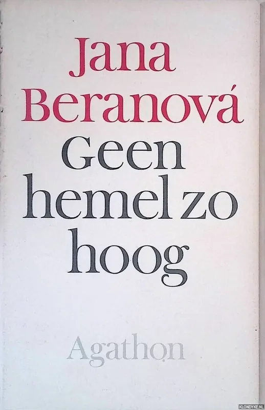 Snelle Levering Geen hemel zo hoog - Jana Beranova
