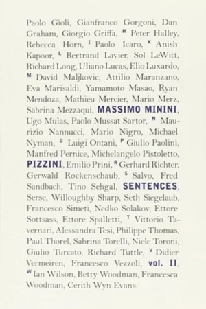 Beperkt Aanbod Pizzini - Sentences: Vol. II - Massimo Minini