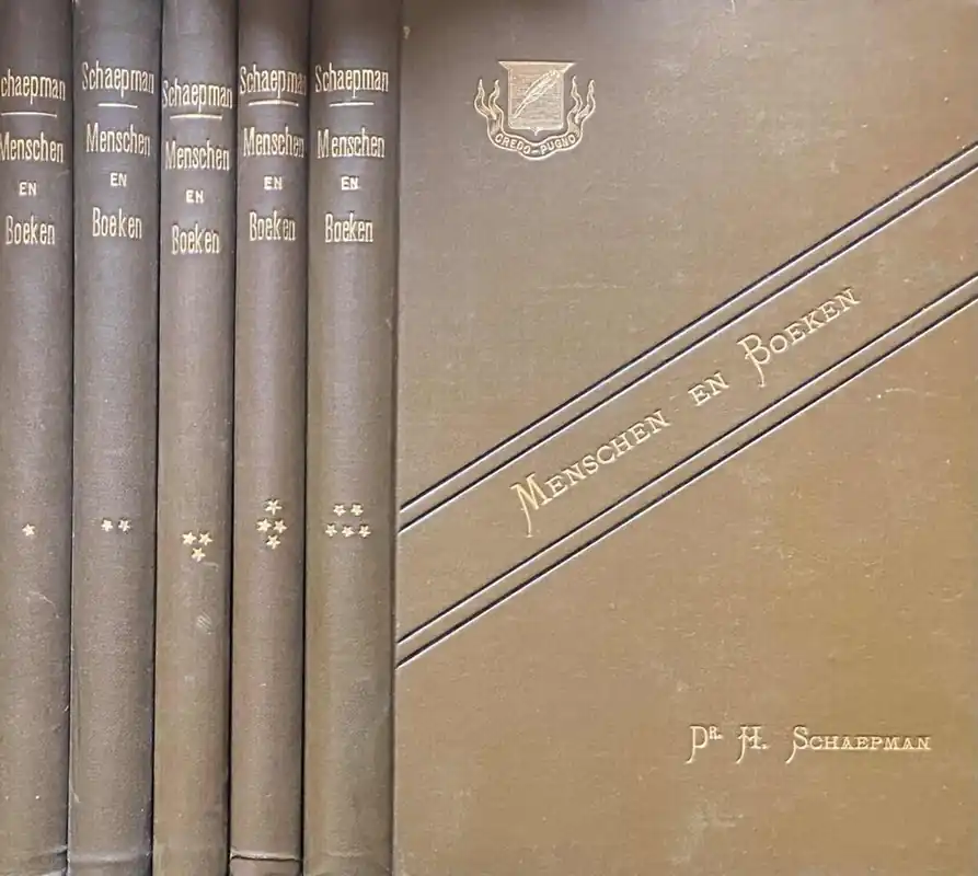 Menschen en Boeken. Verspreide opstellen. Eerste t/m vijfde reeks (5-delige set) - Schaepman, H. Beste Prijs