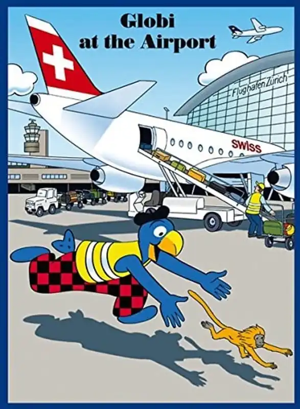 Globi at the airport - Jürg Lendenmann Direct Verzonden