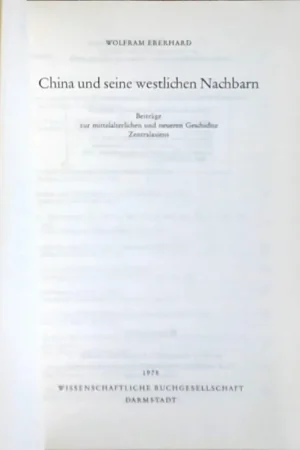 China und seine westlichen Nachbarn - Eberhard, Wolfram Actieprijs