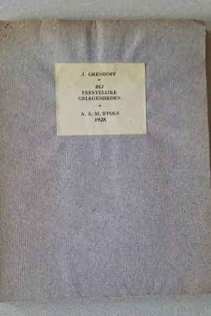 Bij feestelijke gelegenheden - J. Greshoff Fabrieksprijs