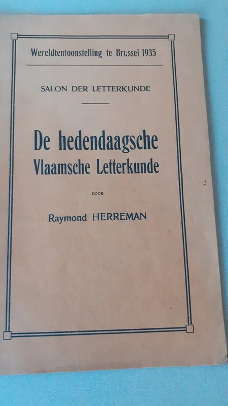 De hedendaagsche Vlaamsche Letterkunde - Raymond Herreman Direct Beschikbaar