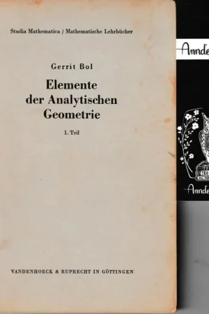 Express Levering Elemente der Analytischen Geometrie. Teil 1 - Bol, Gerrit
